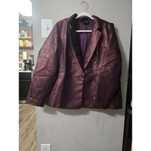 Joan Rivers Women Blazer Jacket XL  Regular Fit Elegant Button Up Cotton